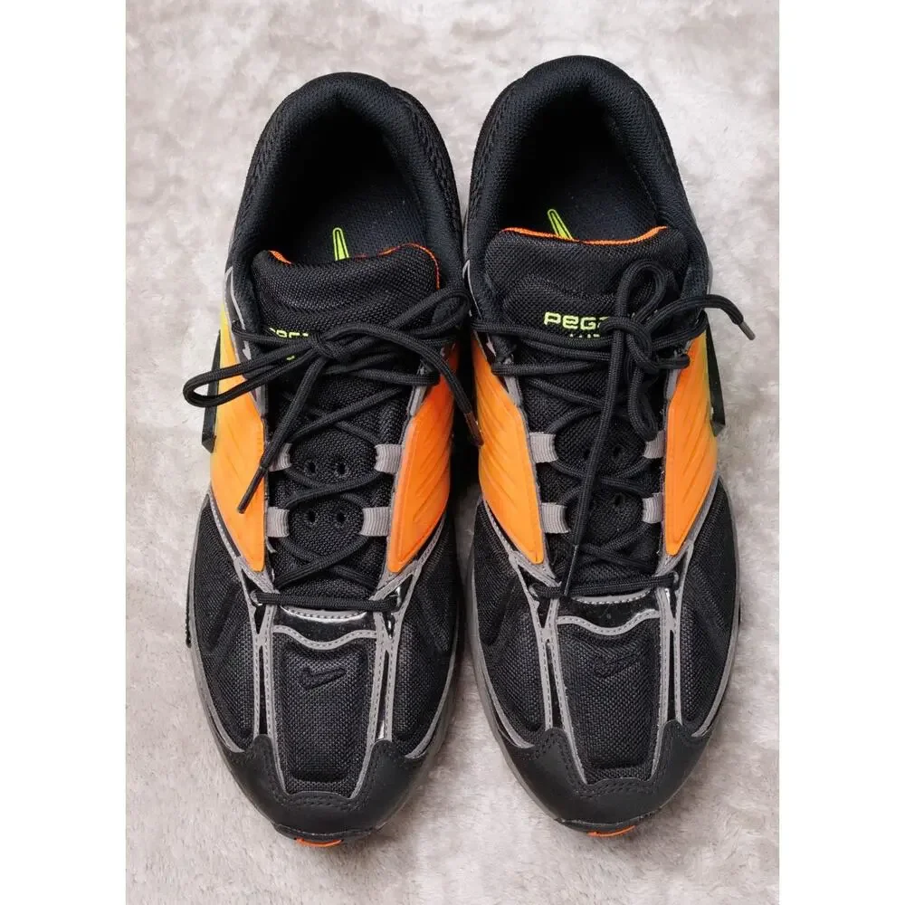 Nike Air Pegasus Wave Gradient Wave Black Safety Orange Sneakers Mens Size 11